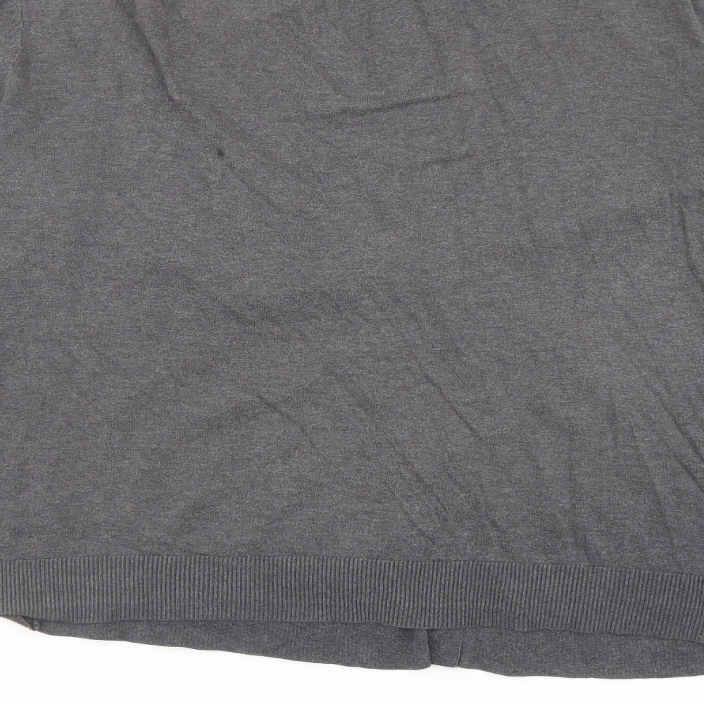 Gap Womens Grey V-Neck Cotton Cardigan Jumper Size XL
