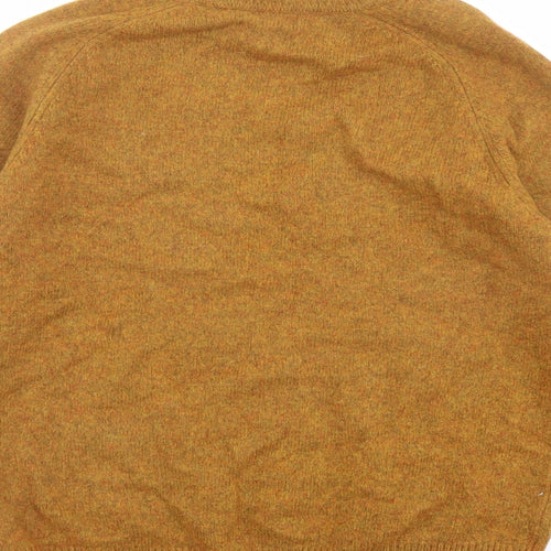 NEXT Mens Brown Round Neck Wool Pullover Jumper Size XL Long Sleeve