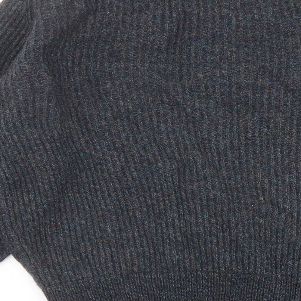 St Michael Mens Blue Round Neck Wool Pullover Jumper Size L Long Sleeve