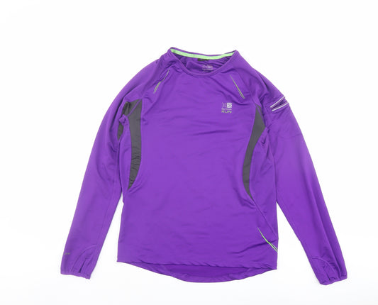 Karrimor Womens Purple Polyester Pullover T-Shirt Size 14 Crew Neck Pullover
