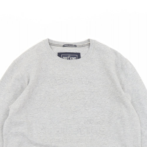 Drift King Mens Grey Cotton Pullover Sweatshirt Size M