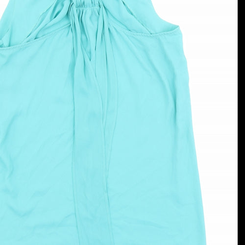 Billie & Blossom Womens Blue Polyester Basic Tank Size 16 Round Neck
