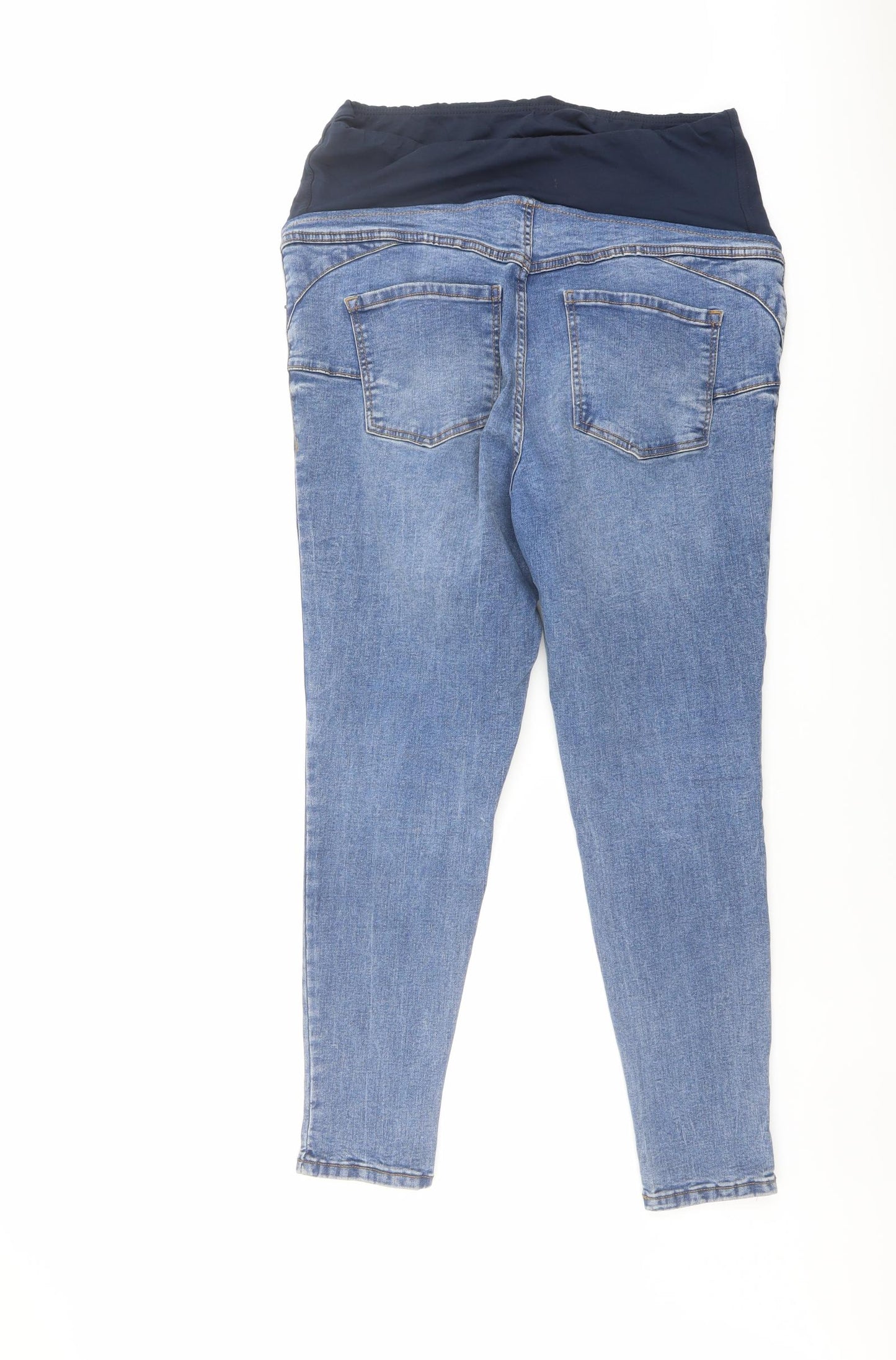 New Look Womens Blue Cotton Skinny Jeans Size 16 L26 in Regular