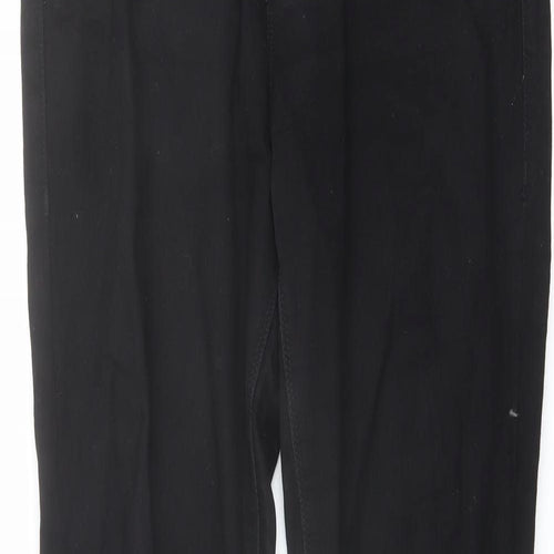 Dorothy Perkins Womens Black Cotton Skinny Jeans Size 12 L31 in Regular Button