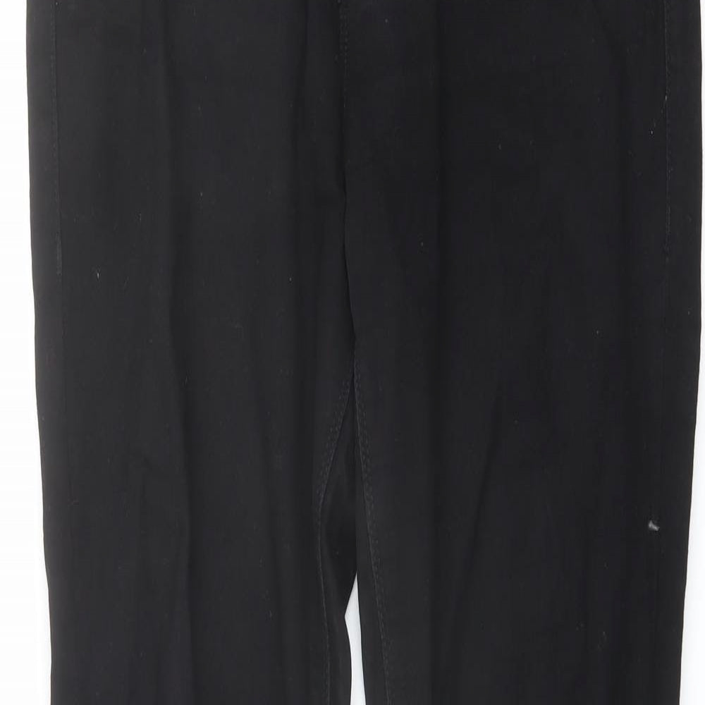 Dorothy Perkins Womens Black Cotton Skinny Jeans Size 12 L31 in Regular Button
