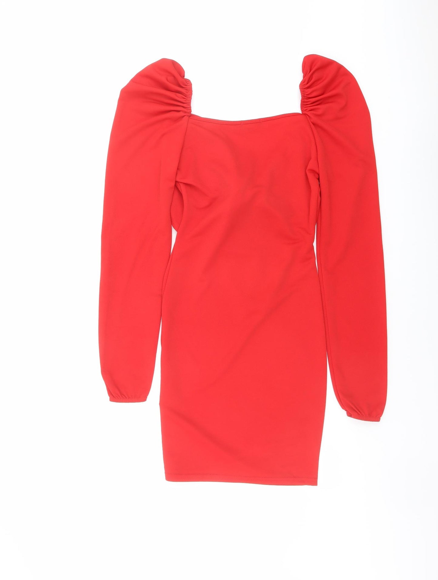 I SAW IT FIRST Womens Red Polyester Mini Size 6 Sweetheart Pullover - Tie Front Detail