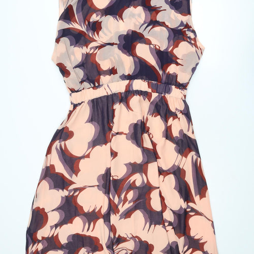 Jasper Conran Womens Multicoloured Geometric Polyester A-Line Size 18 V-Neck Pullover