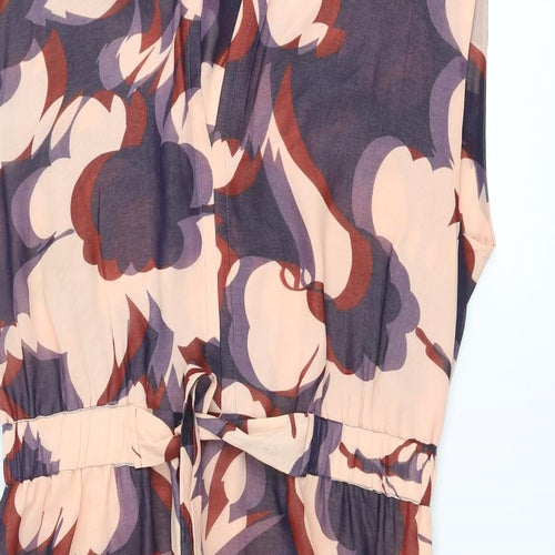 Jasper Conran Womens Multicoloured Geometric Polyester A-Line Size 18 V-Neck Pullover