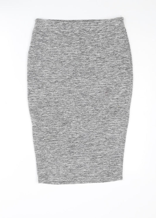 Marks and Spencer Womens Grey Viscose Bandage Skirt Size 10