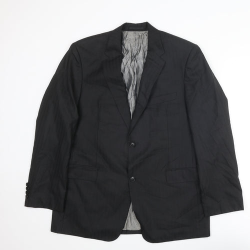 Sand Mens Black Wool Jacket Suit Jacket Size 44 Regular