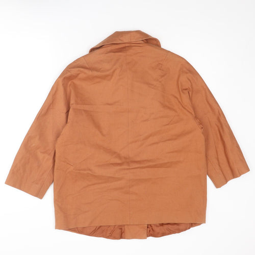 Topshop Womens Orange Jacket Size 12 Button
