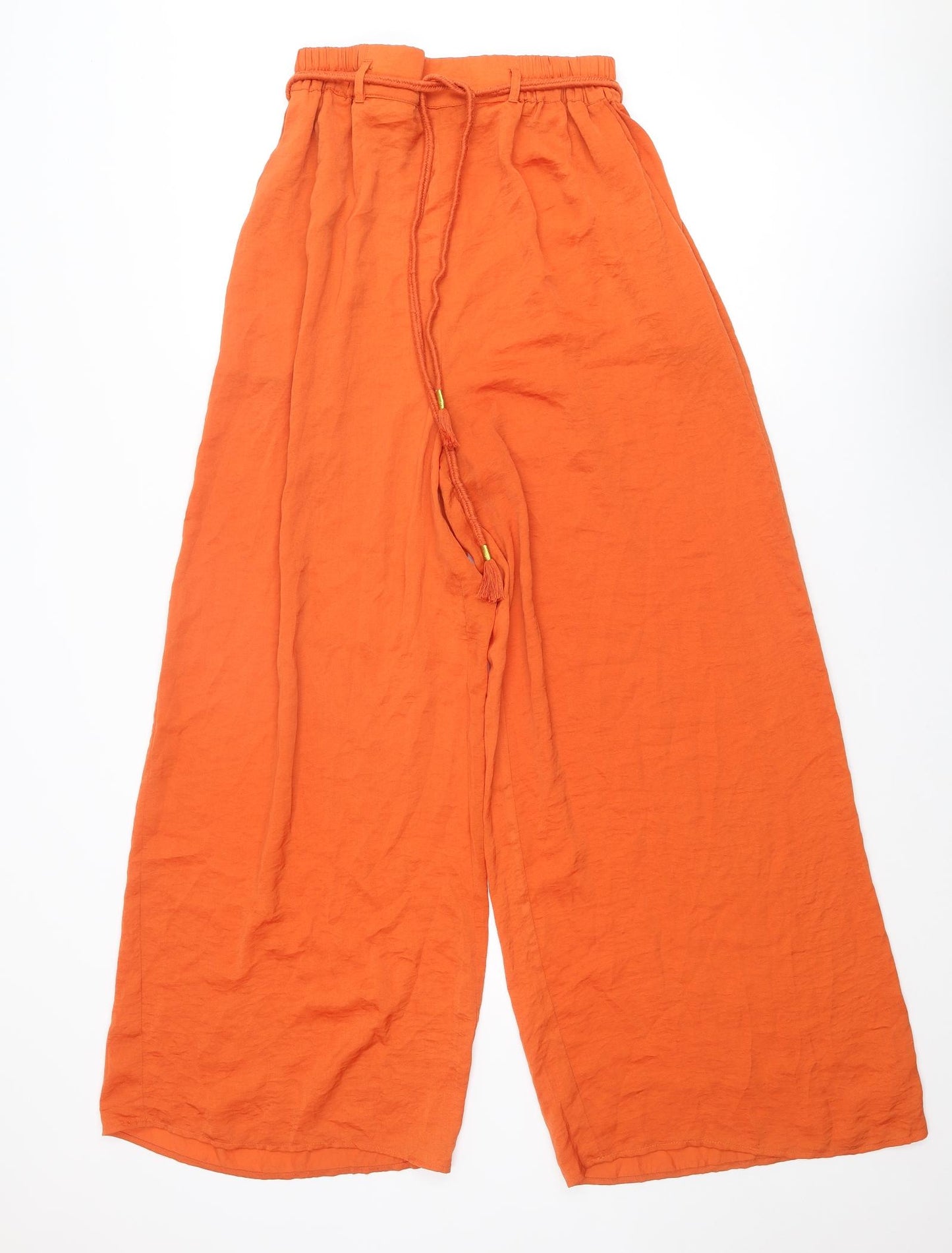 Sfera Womens Orange Polyester Trousers Size M L29 in Regular Tie