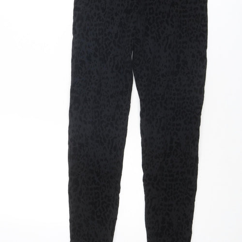 Marks and Spencer Womens Black Cotton Carrot Leggings Size 8 L28 in
