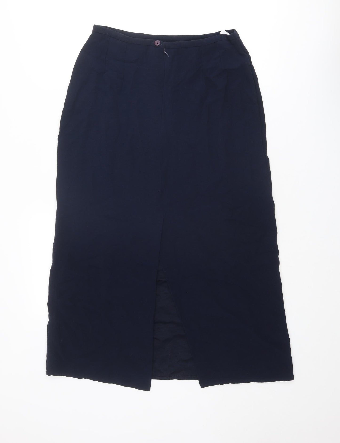 Klass Womens Blue Viscose A-Line Skirt Size 14 Zip