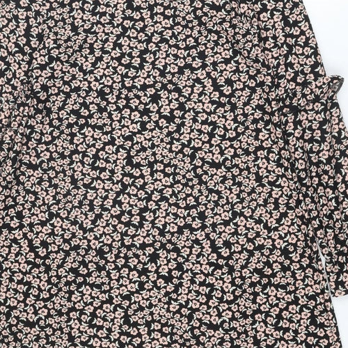 Miss Selfridge Womens Multicoloured Floral Polyester A-Line Size 12 Square Neck Pullover