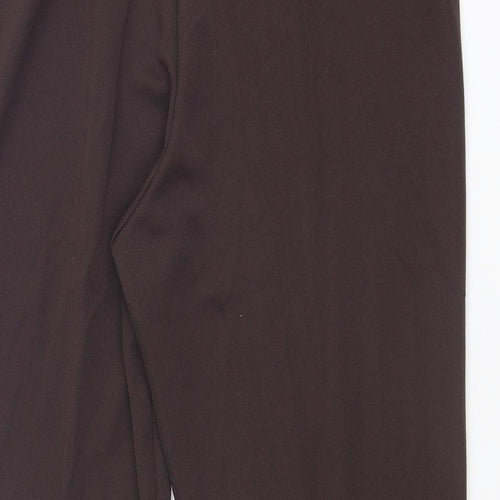 Damart Womens Brown Polyester Trousers Size 16 L30 in Regular