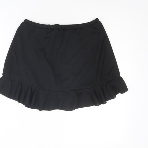 I SAW IT FIRST Womens Black Polyester Mini Skirt Size 14