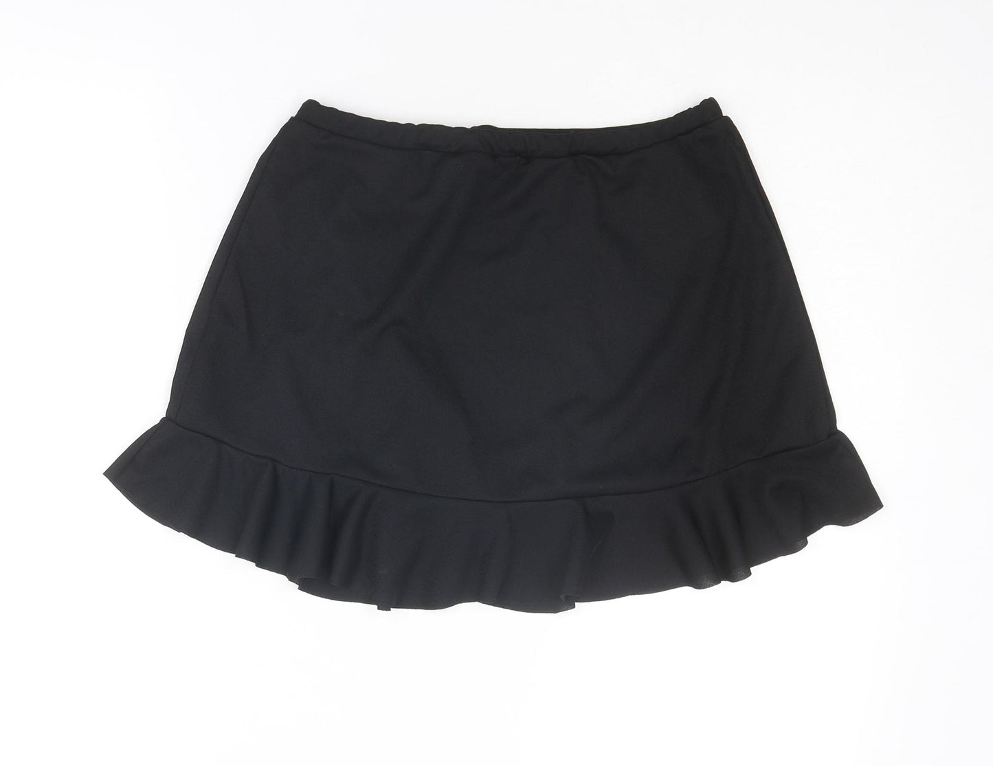 I SAW IT FIRST Womens Black Polyester Mini Skirt Size 14