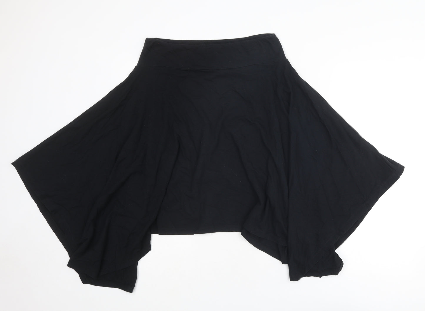Marks and Spencer Womens Black Cotton Swing Skirt Size 12