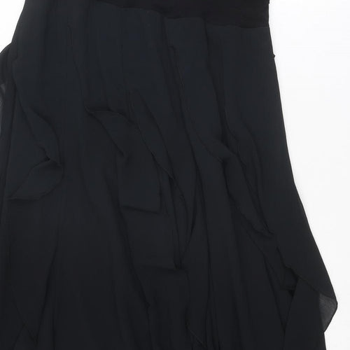 Per Una Womens Black Polyester A-Line Size 14 Square Neck Pullover - Strapless