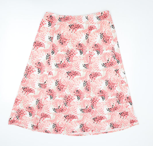 Eastex Womens Pink Geometric Viscose A-Line Skirt Size 18