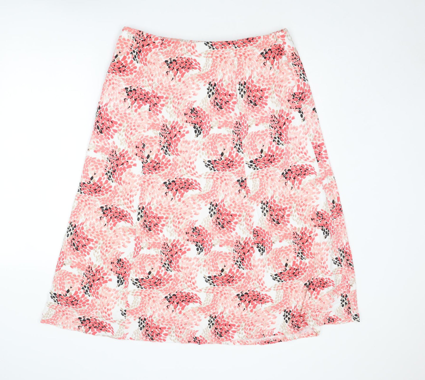 Eastex Womens Pink Geometric Viscose A-Line Skirt Size 18