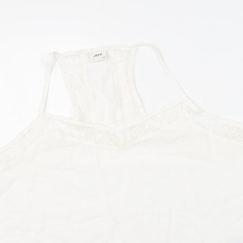 Jacqueline De YONG Womens Ivory Polyester Basic Tank Size 12 V-Neck