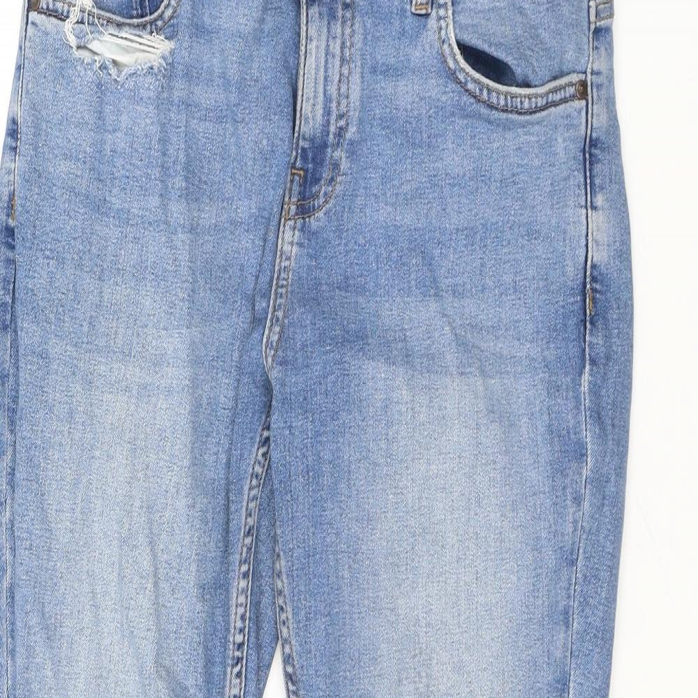 New Look Womens Blue Cotton Skinny Jeans Size 10 L26 in Slim Zip