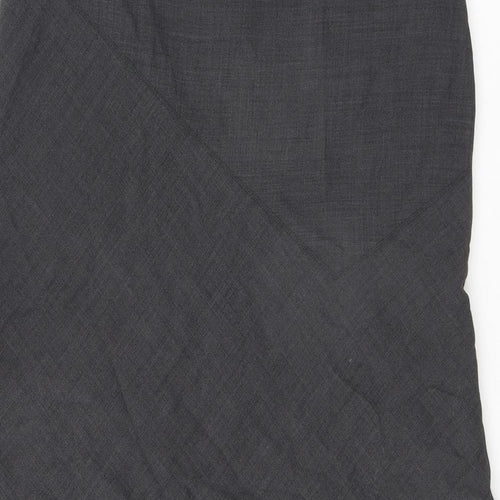 Precis Womens Grey Viscose A-Line Skirt Size 16 Zip