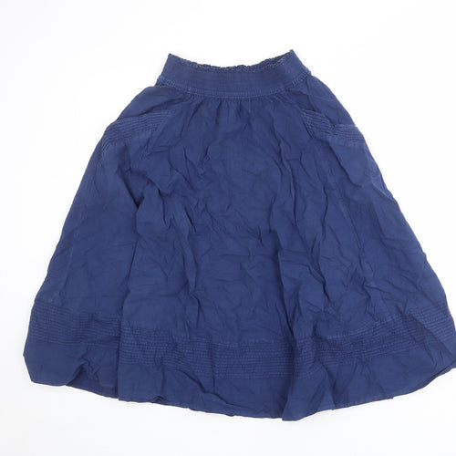 St Michael Womens Blue Polyester Swing Skirt Size 14