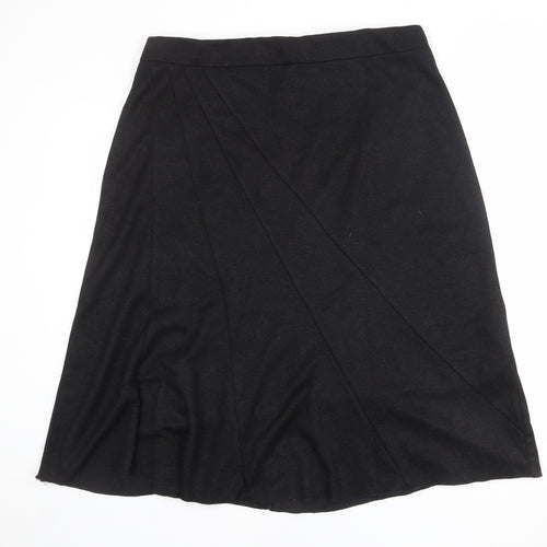 Just Elegance Womens Black Viscose Swing Skirt Size 18