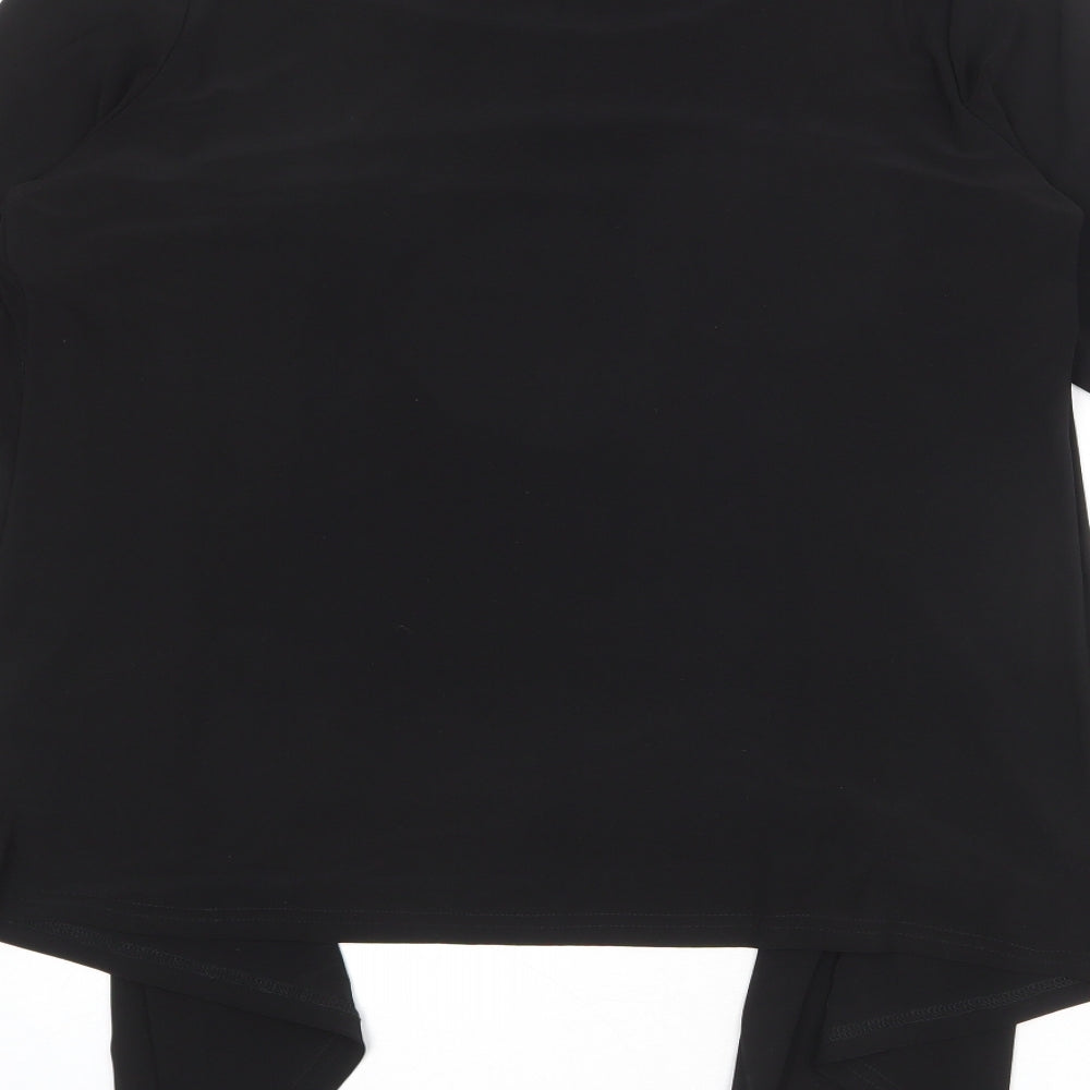 Bonmarché Womens Black Polyester Basic Blouse Size 16 Scoop Neck - Twin Set