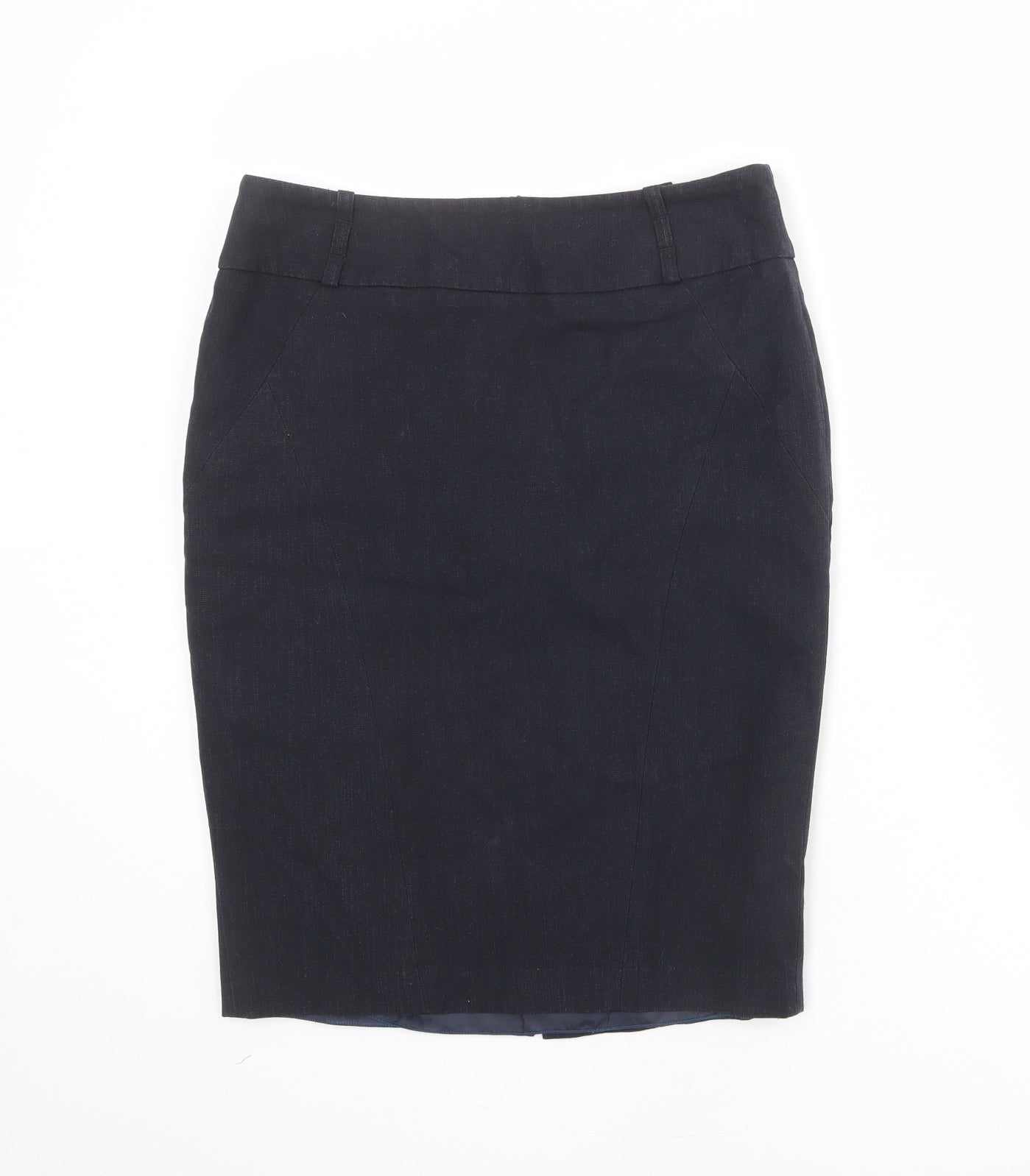 NEXT Womens Blue Polyester Straight & Pencil Skirt Size 10 Zip