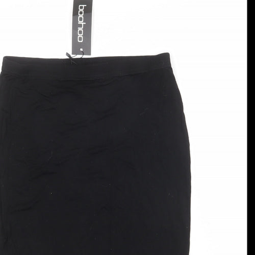 Boohoo Womens Black Viscose Bandage Skirt Size 16