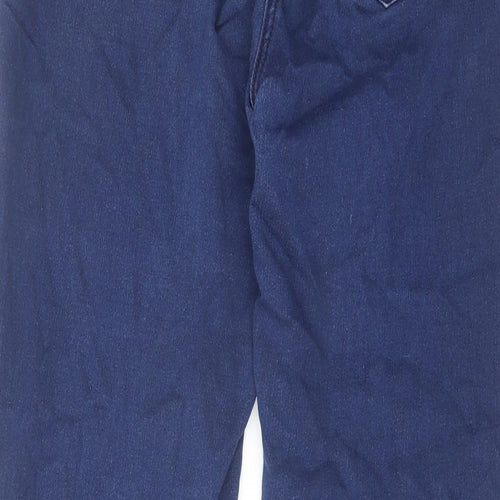 M&Co Womens Blue Cotton Skinny Jeans Size 12 L28 in Regular Zip