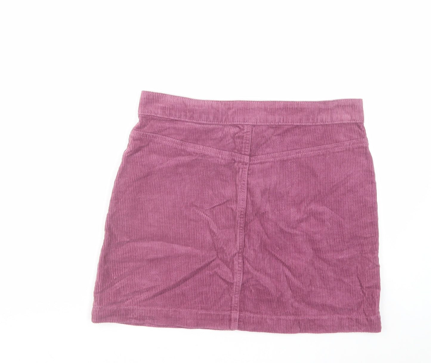 Nutmeg Womens Purple Cotton Mini Skirt Size 10 Zip