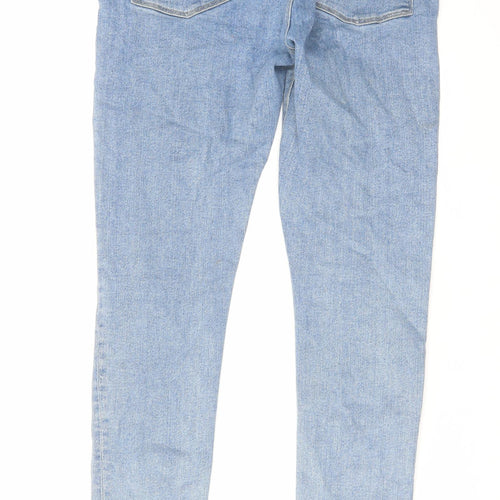 ASOS Womens Blue Cotton Skinny Jeans Size 32 in L32 in Regular Zip