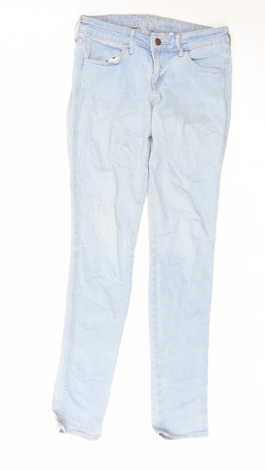 H&M Mens Blue Cotton Skinny Jeans Size 27 in L32 in Regular Zip