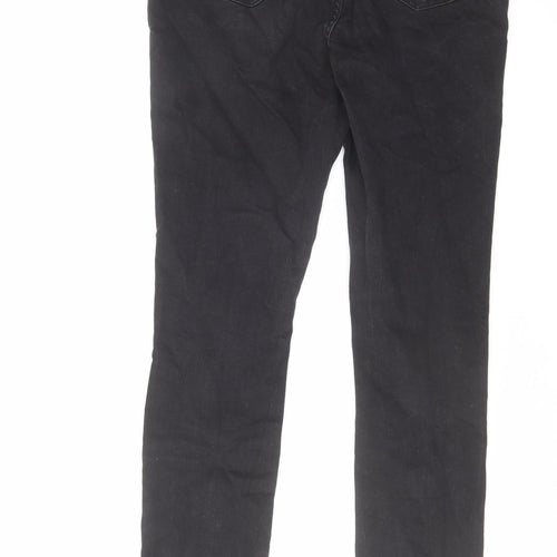 George Womens Black Cotton Skinny Jeans Size 12 L30 in Regular Zip