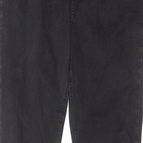 George Womens Black Cotton Skinny Jeans Size 12 L30 in Regular Zip