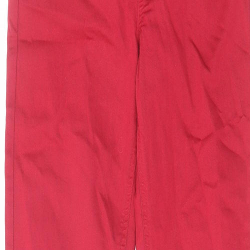 Marks and Spencer Womens Red Cotton Jegging Jeans Size 8 L26 in Regular