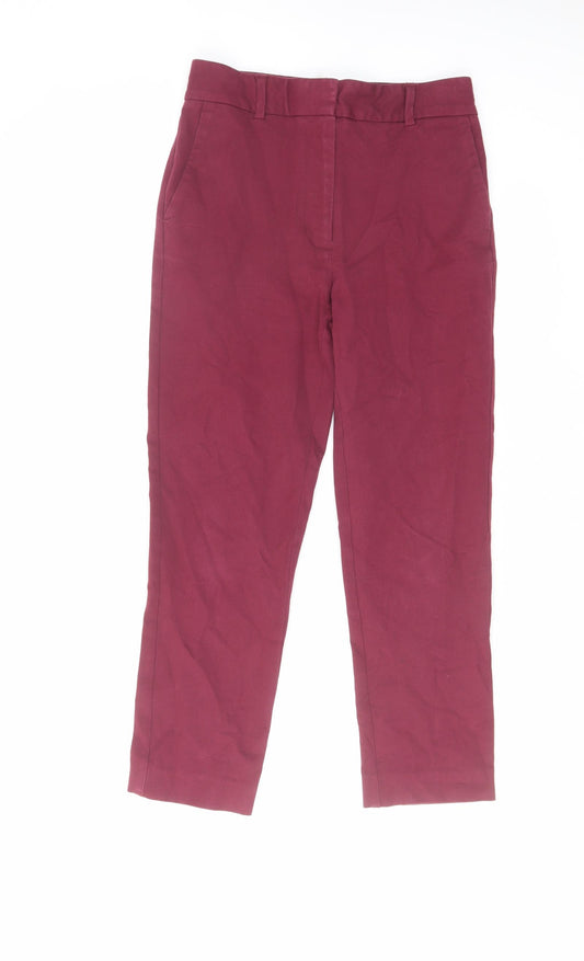 Autograph Womens Purple Cotton Dress Pants Trousers Size 6 L23 in Regular Zip