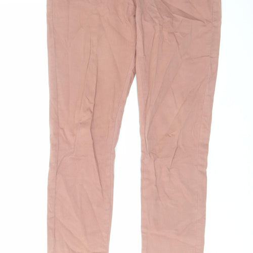 Denim & Co. Womens Pink Cotton Skinny Jeans Size 12 L32 in Regular Zip