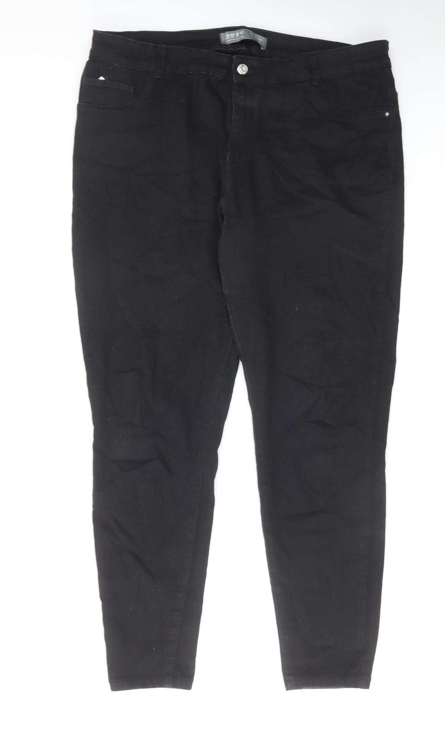 Denim & Co. Womens Black Cotton Skinny Jeans Size 20 L30 in Regular Zip
