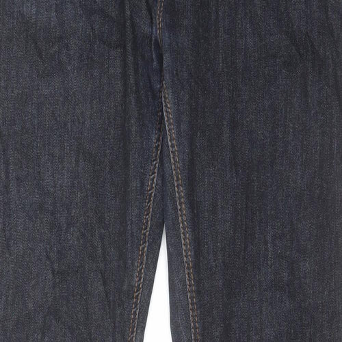Marks and Spencer Mens Blue Cotton Skinny Jeans Size 34 in L33 in Regular Zip