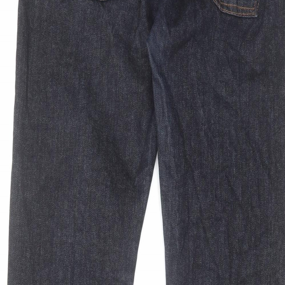 Marks and Spencer Mens Blue Cotton Skinny Jeans Size 34 in L33 in Regular Zip