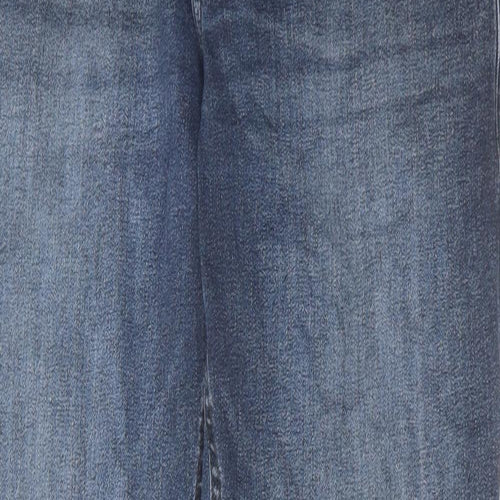 George Mens Blue Cotton Straight Jeans Size 30 in L31 in Regular Zip