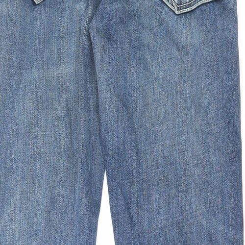 ASOS Womens Blue Cotton Straight Jeans Size 30 in L30 in Regular Zip