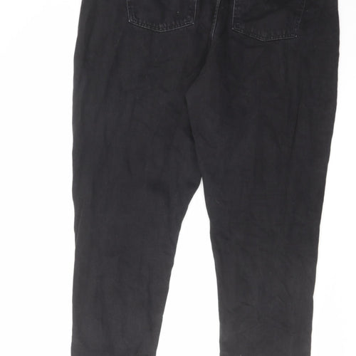 Denim & Co. Womens Black Cotton Tapered Jeans Size 20 L29 in Regular Zip