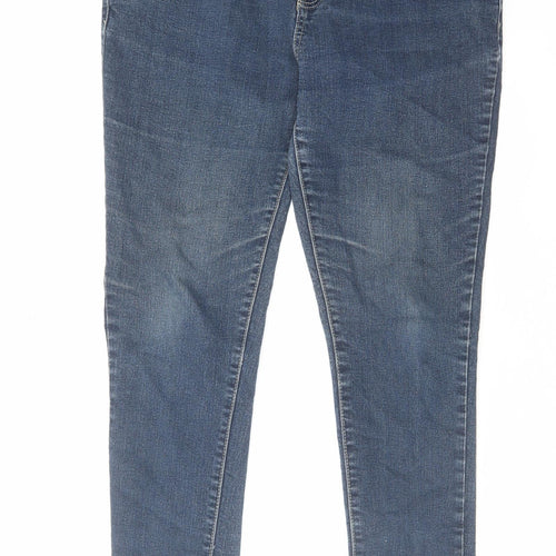 Denim & Co. Womens Blue Cotton Skinny Jeans Size 16 L27 in Regular Zip